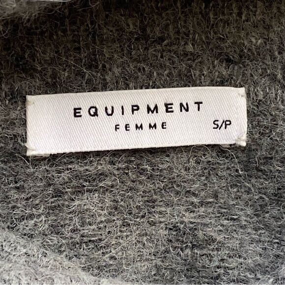 Equipment Rumor Gray Alpaca Blend Turtleneck Sweater Size Small - Picture 7 of 12